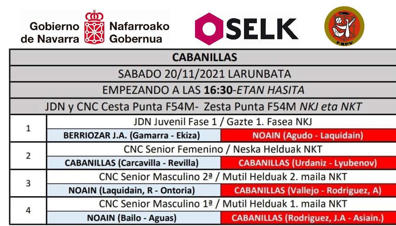 DOBLE FESTIVAL DE CESTA PUNTA EN CABANILLAS.